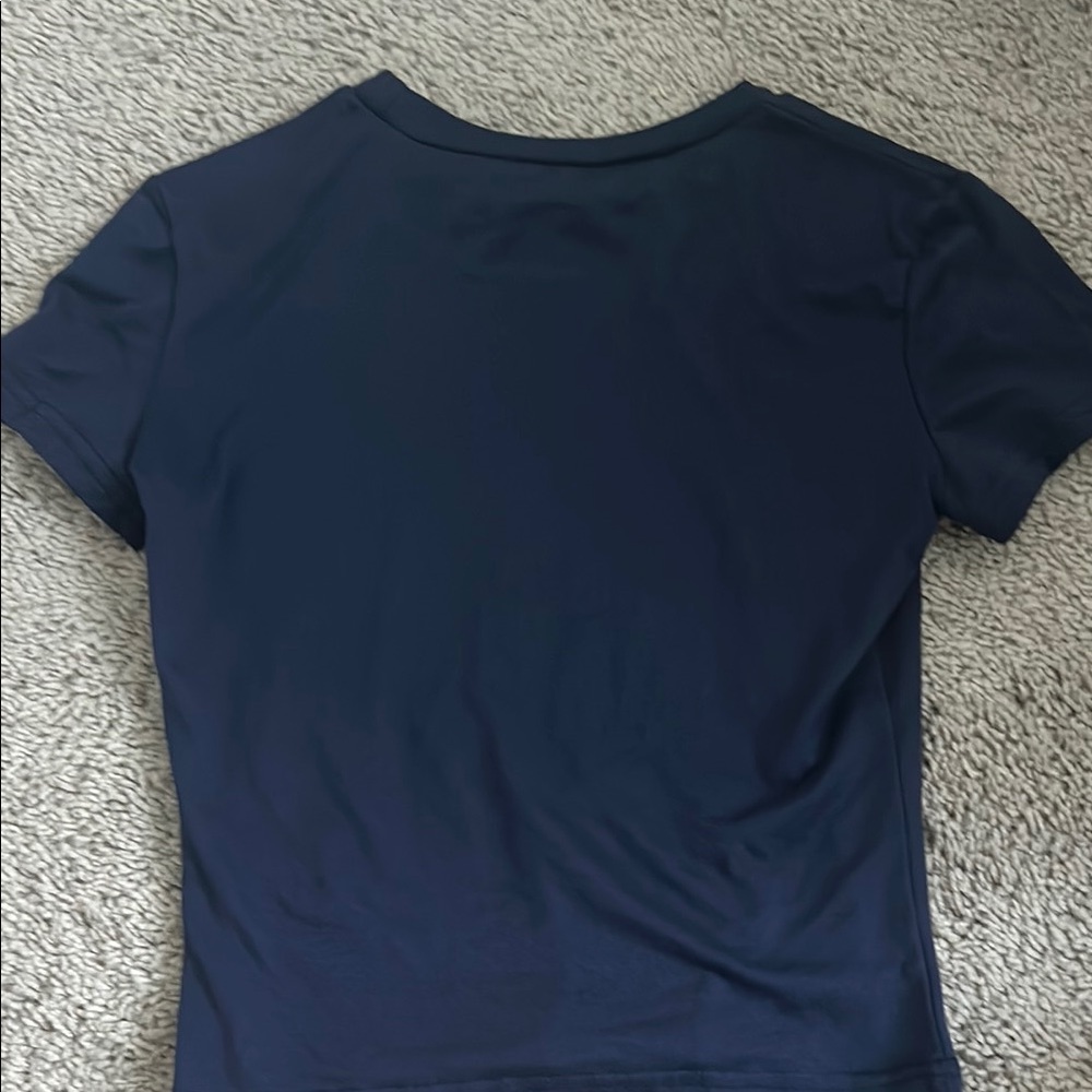 H&M Blue Fitted Polo T-Shirt